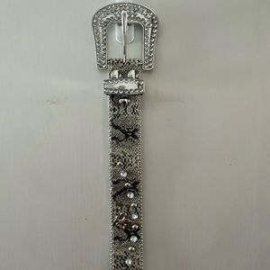 Snakeskin and bling belt